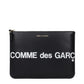 Comme Des Garçons Black Leather Clutch Bag