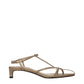 Jil Sander Beige Leather Flat Sandals