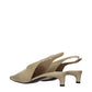 Jil Sander Beige Leather Mid Heel Pumps
