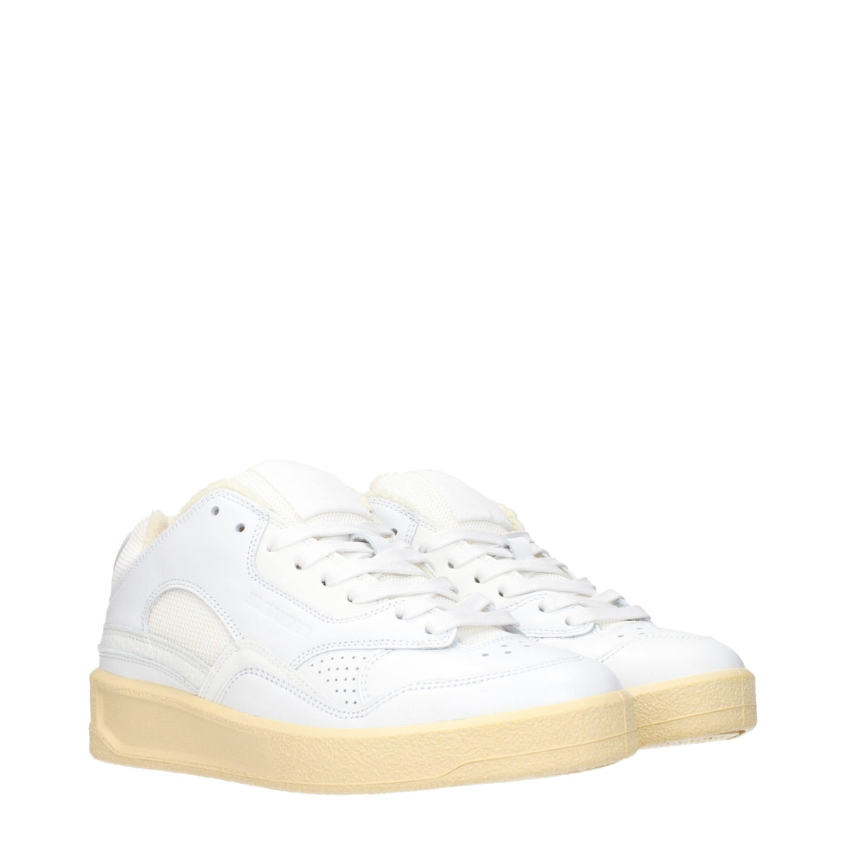 Jil Sander White Leather Low Top Sneakers