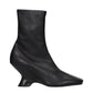 Dries Van Noten Black Leather Ankle Boots