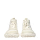 Jil Sander White Fabric High Top Sneakers