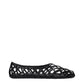 Alaïa Black Leather Ballet Flats
