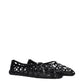 Alaïa Black Leather Ballet Flats