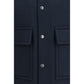 Woolrich Blue Wool Oves Aries Bomber