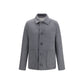 Ami Paris Gray Wool Oves Aries Full-Length Jacket