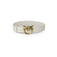 PINKO Cream Leather Regular Belt