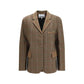 Ganni Brown Recycled Wool Blazer