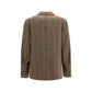Ganni Brown Recycled Wool Blazer