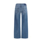 Mother Denim Blue Cotton Flared Jeans