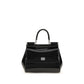Dolce & Gabbana Black Calf Leather Bos Taurus Handbag