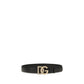 Dolce & Gabbana Black Calf Leather Bos Taurus Regular Belt