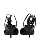 The Attico Black Leather High Heel Pumps