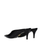 Stella McCartney Black Leather High Heel Pumps