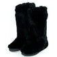 Mr&Mrs Italy Black Rabbit Fur Women Shoe