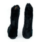 Mr&Mrs Italy Black Rabbit Fur Women Shoe