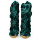 Mr&Mrs Italy Teal Fur Women's Shoe