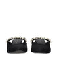 Stella McCartney Black Satin Stiletto Heel Sandals