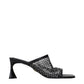 Stella McCartney Black Leather Stiletto Heel Sandals