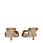 Gianvito Rossi Gold Leather Platform Sandals