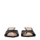 Gianvito Rossi Black Leather Platform Sandals