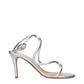 Gianvito Rossi Gray Leather Stiletto Heel Sandals