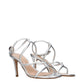 Gianvito Rossi Gray Leather Stiletto Heel Sandals