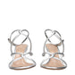 Gianvito Rossi Gray Leather Stiletto Heel Sandals