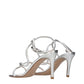 Gianvito Rossi Gray Leather Stiletto Heel Sandals