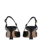 Gianvito Rossi Black Leather Mid Heel Pumps