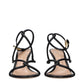 Gianvito Rossi Black Leather Stiletto Heel Sandals