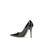 Amina Muaddi Black Calf Leather Bos Taurus High Heel Pumps