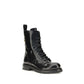 Dolce & Gabbana Black Calf Leather Bos Taurus Lace-Up Boots