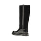 Dolce & Gabbana Black Calf Leather Bos Taurus Flat Boots