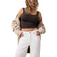Guess White Cotton Casual Pants