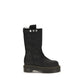 Rick Owens Black Nubuc Leather Lace-Up Boots