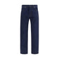 Stone Island Blue Cotton Straight-Leg Jeans