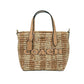 COACH Coach Mini City Gingham Straw Tote Crossbody Bag