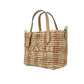 COACH Coach Mini City Gingham Straw Tote Crossbody Bag