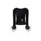 Self-Portrait Black Viscose Blouse
