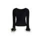 Self-Portrait Black Viscose Blouse