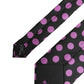 Dolce & Gabbana Men Dark Gray Polka Dot Silk Adjustable Necktie Tie