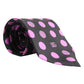 Dolce & Gabbana Men Dark Gray Polka Dot Silk Adjustable Necktie Tie