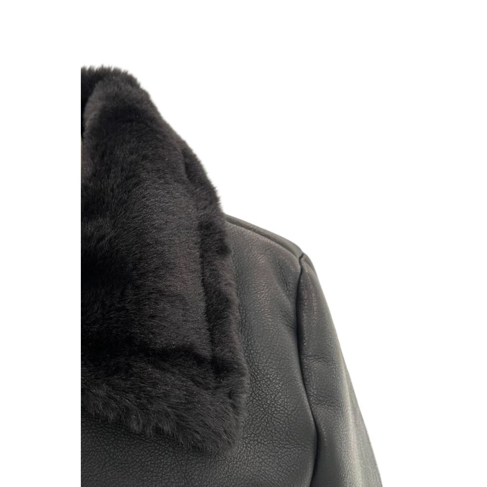 Baldinini Trend Black PU Women Jacket