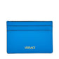 Versace Mini Medusa Blue Grainy Leather Slim Card Case Wallet