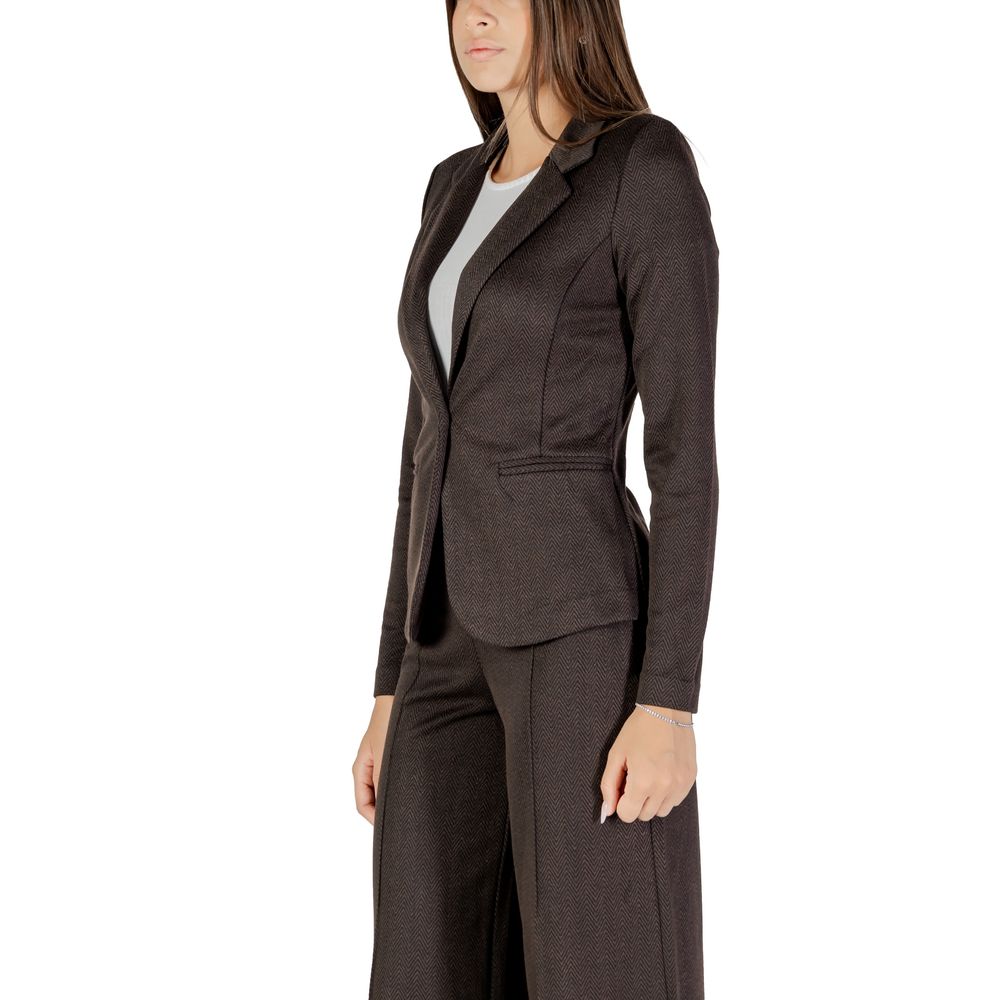 ICHI Brown Polyester Blazer