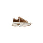 Converse Beige Leather Platform Sneakers