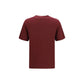 Brunello Cucinelli Bordeaux Cotton T-Shirt