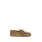Miu Miu Beige Calf Leather Bos Taurus Slip-On Loafers