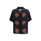 Valentino Garavani Black Linen Pattern Shirt